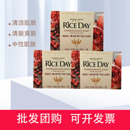 米時(shí)代（Rice Day）韓國希杰進(jìn)口香皂大米皂洗臉皂潔面皂沐浴皂清蓮花石榴 石榴皂100g 3塊裝