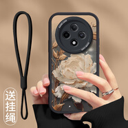 屹川 適用oppoa3/pro手機殼 OPPOA3活力版全包防摔網(wǎng)紅新款皮紋硅膠軟殼望舒金蓮女款 【酷炫黑】望舒金蓮-贈保護膜+掛繩 oppoa3pro