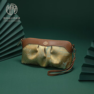 古伊西中國風(fēng)非遺宋錦女包復古旗袍包腋下包60歲生日禮物媽媽包手拎布包 款式6-手拿包-桂皮淺棕-送禮品袋