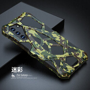 龍豈三星s21FE手機(jī)殼s21ultra金屬保護(hù)套氣囊硅膠加厚全包防摔SM-G9900防塵s21plus男新款散熱外殼男女 三星S21Ultra迷彩（金屬+軟硅膠）自帶防塵塞