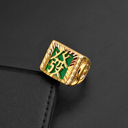 配飾大金鏈子男粗潮假道具塑料超搞笑抖音直播金項鏈土豪網(wǎng)紅 發(fā)字活口大金戒指