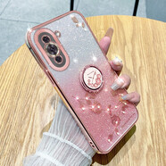羅璐鷗 華為nova10手機殼硅膠殼智選Hinova10Pro外殼指環(huán)支架10SE保護套水鉆漸變閃粉 【漸變玫瑰金】+指環(huán)支架+全屏保護膜 華為nova10