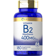 國內(nèi)現(xiàn)貨美國進(jìn)口Carlyle B2維生素B2核黃素400mg180片片劑易吸收b2緩解疲勞嘴角裂縫 1瓶香港保稅倉現(xiàn)貨