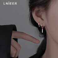 LnieerS925銀銀條耳環(huán)女耳扣2025新款爆款小眾設(shè)計高級感耳墜耳圈銀耳飾 【S925銀】小銀條耳環(huán)1對