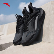 安踏（ANTA）男鞋運動(dòng)鞋男冬季舒適網(wǎng)面輕便百搭透氣跑步鞋百搭男士休閑鞋 碳灰/黑 網(wǎng)面透氣 42