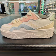 喬丹（QIAODAN）喬丹質(zhì)燥休閑低幫板鞋女2025冬季透氣厚底緩震運動(dòng)鞋女KM32240523 象牙色/寧靜粉  35 