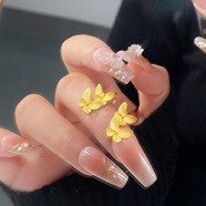 瑞諾黃金蝴蝶耳釘女999足金新款時尚潮流耳飾生日禮物送女友送老婆 耳釘一對/金重約2.36g/足金耳堵
