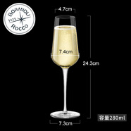 BORMIOLI ROCCObormiolirocco進(jìn)口紅酒杯 家用水晶玻璃波爾多杯型葡萄酒杯UNO 香檳杯 280ml 1只