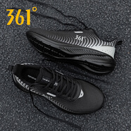 361°男鞋運(yùn)動(dòng)鞋男秋季跑步鞋透氣鞋子361品牌旗艦?zāi)锌罹W(wǎng)面休閑跑鞋R 2212F曜石黑/隱形灰 44
