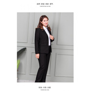 加肥加大胖妹妹女士正裝西裝套裝200斤 春夏款大碼小西裝外套女大學(xué)生面試正裝西服職業(yè)裝工裝工作服 888黑色西裝西褲套裝 XXXL