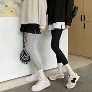 琪爾達(dá)蒙小屁簾女假下擺半身裙秋冬季內(nèi)搭疊穿遮屁股短裙配衛(wèi)*衣打底神器 開(kāi)叉款【2件裝】白+黑 均碼【80-150斤】