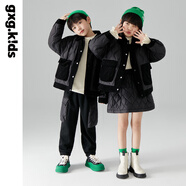 gxg.kids童裝兒童羽絨服夾克外套2022年冬季新款男女童上衣保暖 黑色 130cm