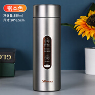 華亞保溫杯304不銹鋼水杯男女士辦公商務(wù)車載帶茶漏便攜茶杯 本色380ml