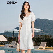 ONLY法式甜美中長裙收腰顯瘦純欲風(fēng)連衣裙女|123207031 A43 奶油白色NEW CREAM XS (155) 76A