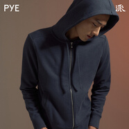 PYE派 經(jīng)典款 男士長袖高端休閑外套藏藍色花灰毛圈布連帽家居服 藏藍色 XL