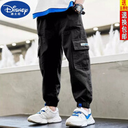 迪士尼（DISNEY）男童純棉褲子2023新款春秋款兒童運(yùn)動(dòng)褲休閑中大童男孩工裝褲長(zhǎng)褲