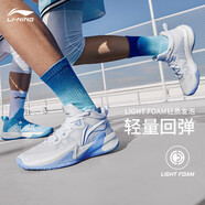 李寧（LI-NING）輕速1.0丨籃球鞋男鞋輕量化支撐緩震全能專業(yè)比賽鞋 標(biāo)準(zhǔn)白/新極光藍(lán)-4 39