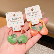 梅派卡通水果發(fā)圈可愛(ài)女童寶寶不傷發(fā)兒童頭繩高彈力橡皮筋發(fā)繩發(fā)飾SN 蘋(píng)果+胡蘿卜【兩對】