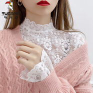 啄木鳥(niǎo)半高領(lǐng)蕾絲打底衫女2024春秋新款洋氣毛衣內搭高級感網(wǎng)紗上衣小衫 白色【超仙氣質(zhì)仙女/今年/時(shí)髦/ M 建議100-115斤