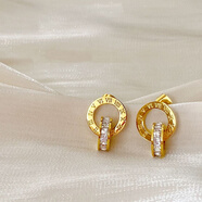 【洗澡可戴】2023羅馬數字耳環(huán)女春夏新款潮小眾設計感耳墜耳圈潮