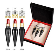 Christian Louboutin克里斯提CL蘿卜丁女王權杖口紅唇膏情人節禮盒套裝 限量三支禮盒裝(001M+001S+001)