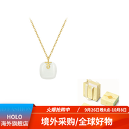 范琦（Fanci）【限時(shí)優(yōu)惠】范琦×  吉祥無事牌新中式中國風(fēng)玉石吊墜鎖骨鏈平安 吉祥小方糖項(xiàng)鏈 均碼 國風(fēng)禮盒
