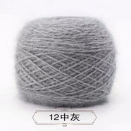 松鼠絨毛線(xiàn)粗毛線(xiàn)三兩大團手編四股編織帽子圍巾外套毛絨亮絲線(xiàn) 12中灰