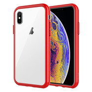 JETechJETech 蘋果iPhone X/Xs手機殼TPU軟邊PC背板防摔保護套5.8英寸屏 紅色