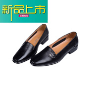 新款上市夏季經(jīng)典短臉淺口皮鞋男寊皮商務(wù)正裝皮鞋透氣單鞋小碼男鞋 黑色淺口單鞋 43