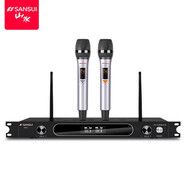 山水（SANSUI） M21無(wú)線(xiàn)萬(wàn)能充電話(huà)筒一拖二接收器家庭KTV舞臺卡拉OK唱歌會(huì )議手持U段麥克風(fēng) 山水KM3家用初級U段話(huà)筒
