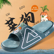 匹克（PEAK）態(tài)極拖鞋男龍生九子戶外沙灘防滑軟彈涼拖夏季外穿運動拖鞋男 DL120407深海綠（菜狗） 45