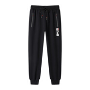 玉格格吉祥（YGGJX）M-9XL男褲子特大碼新款胖子工裝褲男束腳休閑褲彈力寬松運(yùn)動(dòng)長(zhǎng)褲 黑色束腳 M