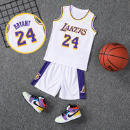 嬡嘻悠兒童籃球服套裝背心無(wú)袖訓練速干男童夏球衣運動(dòng)服球衣24號女童 KB24號白色 L（140-150cm）