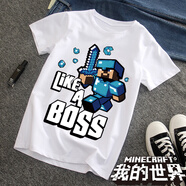 我的世界周邊短袖T恤男女動(dòng)漫游戲2022早春新款上衣童裝衣服 圖案13 L