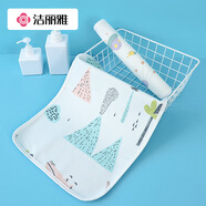 潔麗雅（Grace）嬰兒純棉隔尿墊可洗防水透氣寶寶用品姨媽防漏墊卡通鱷魚45*30cm 