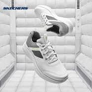 斯凱奇（Skechers）輕奇跑鞋男跑步鞋夏季撞色漸變時尚休閑運動鞋 白色 232594-WGY /灰色 41