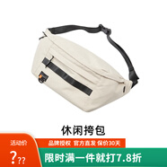 探路者（TOREAD）單肩包23新款大容量雙層防水耐磨戶外運(yùn)動腰包TEBBAL80373 奶茶色