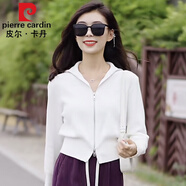 皮爾卡丹（pierre cardin）早春時(shí)尚休閑套裝女裝2023春季新款運(yùn)動(dòng)服減齡闊腿褲兩件套套裝 白色上衣 L