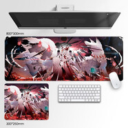 黑狼動(dòng)漫鼠標墊超大號二次元游戲筆記本桌墊電競鎖邊小中號鼠標墊定制 186碧藍航線(xiàn)-江風(fēng)META 30厘米*25厘米*3毫米