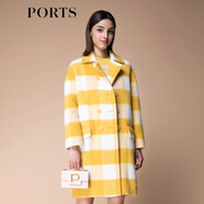 PORTS 寶姿秋冬新款女裝長(cháng)袖中長(cháng)大衣SM9C007NFF041 奶油金格紋 XXS (0)