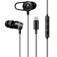 FOKOOS耳機(jī)有線適用蘋果iPhone14/13/12/11/X/XR/7/i7p/8/plus/XSMax/ipad手機(jī)lightning入耳式耳塞ipad 灰色【扁頭 Lightning接口】