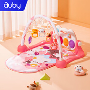 澳貝（auby）嬰幼兒童玩具健身架萌貓腳踏踩鋼琴新生兒禮盒搖鈴安撫生日禮物