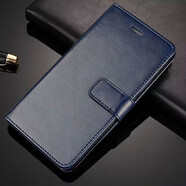 佩諾 小米Redmi Note11手機殼紅米Pro翻蓋保護套5g/4G錢包皮套輕薄全包防摔支架外殼 【搭扣錢包款】深藍色 紅米note11 5G版