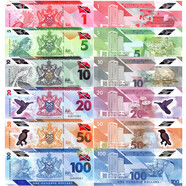 美洲-特立尼達和多巴哥塑料鈔全新UNC外國紙幣錢(qián)幣收藏 2019-20年6全(1-100元)