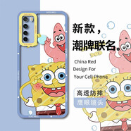 飛克斯 紅米note8手機殼 紅米note8pro保護套透明硅膠鏡頭全包防摔漸變卡通海綿寶寶情侶軟殼 Note8【茄子海綿寶寶】