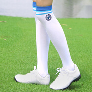 PGM 高爾夫襪子 女士防曬襪 長(zhǎng)筒襪 夏季百搭服裝 顯瘦顯高 白藍(lán)色