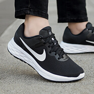 耐克（NIKE）官方艦店女鞋春季新款運動鞋網(wǎng)面透氣輕便緩震跑步鞋舒適休閑鞋 DC3729-003/革命6代 黑色 35.5