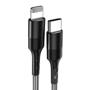 摩力小象 數(shù)據(jù)線快充充電電源線適用于適用i蘋果手機 type-c to 蘋果(灰色 1m（買二送一）