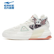 鴻星爾克（ERKE）板鞋軟底舒適防滑減震輕便百搭潮流情侶運(yùn)動鞋子 橡芽白/正黑(女款) 35