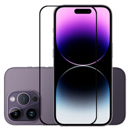 拓蒙（TUOMENG） iphone蘋果Apple全屏鋼化膜手機(jī)貼膜高清防爆抗藍(lán)光屏幕玻璃保護(hù)膜 蘋果iphone14Pro/A2892/6.1英寸 全屏3D高清透明黑邊鋼化膜*抗藍(lán)光版+透明殼